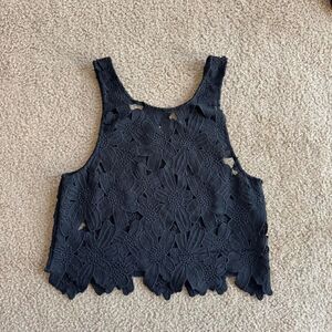 Mika & Gala Black Floral Lace Tank 6